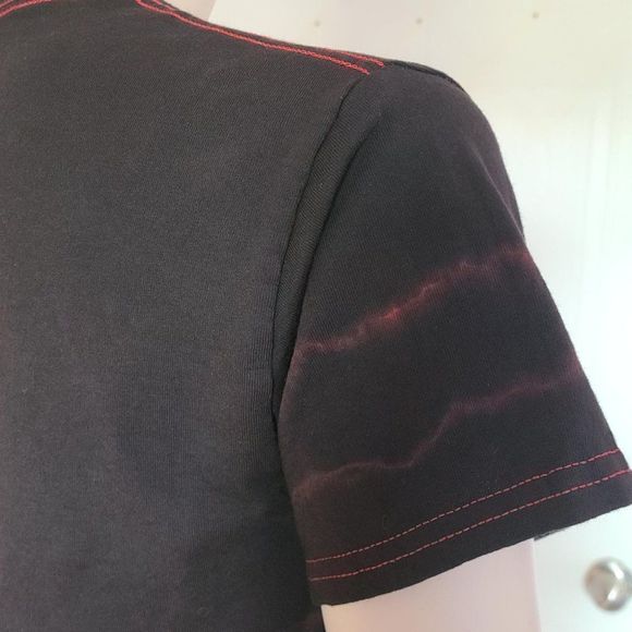 Black Printed Handmade Tie Dye Heavy Cotton Shirt - Picture 4 of 4